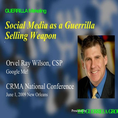 Social  Networking as a Guerrilla Selling  Weapon