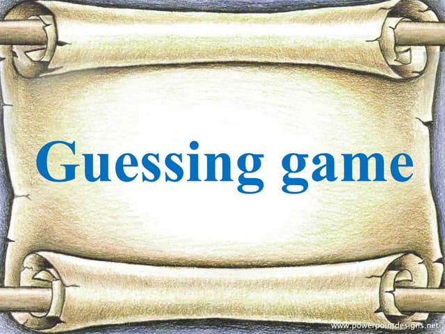 Guessing game   explanation game (b slimดาว อาร์ม มิน) PPT Guessing game   explanation game (b slimดาว อาร์ม มิน) PPT
