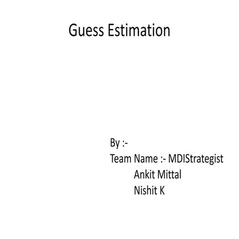 Guesstimation 