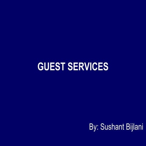 Guest services