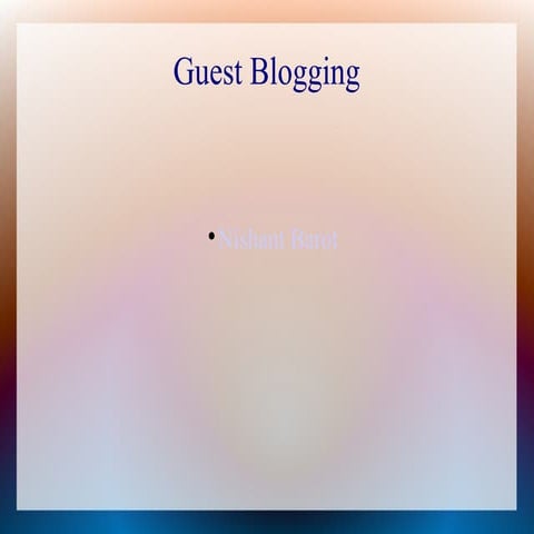 Guestblogging