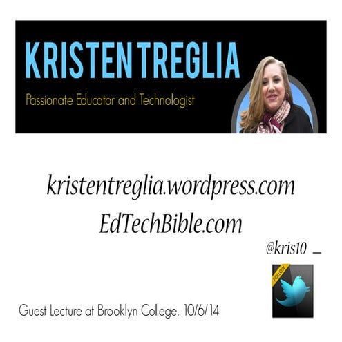 Guest lecture at Brooklyn College 10/6/14