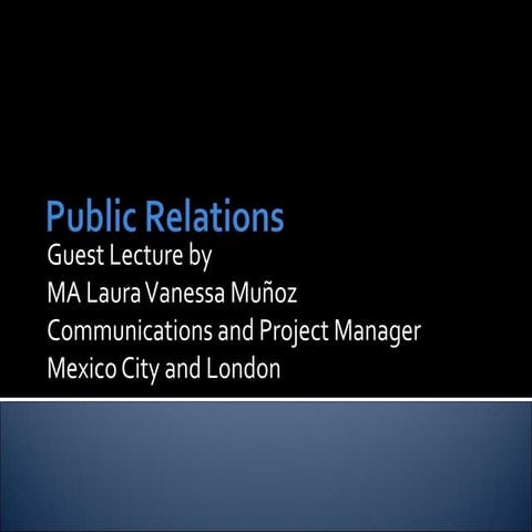 Public Relations: Stakeholders Mapping and Pitching 