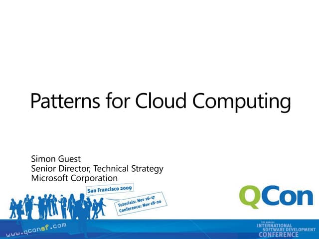 Patterns for Cloud Computing