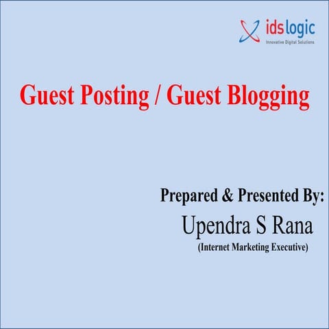 How to do Guest Post?  - Upendra Rana
