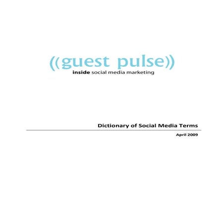 Guest Pulse Dictionary Of Social Media Terms