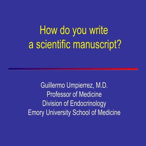 How To Write A Manuscript (2008)