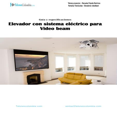 Elevador eléctrico para video proyector