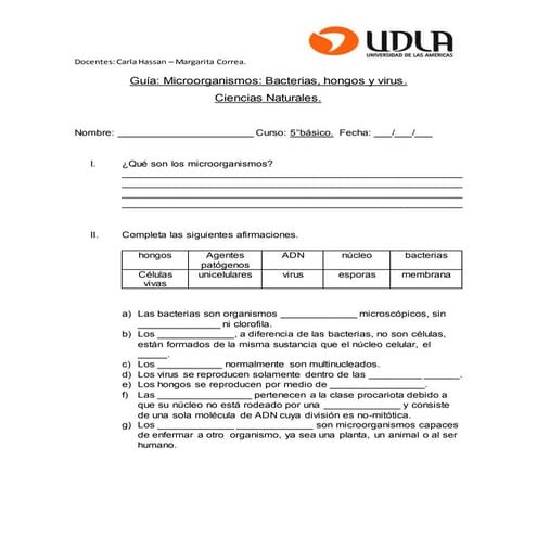 Guía microorganismos