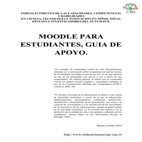 Uso de la Plataforma Moodle. Manual para el alumno | PDF