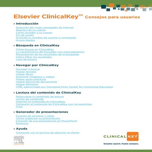 Guia usuarios clinical key | PDF