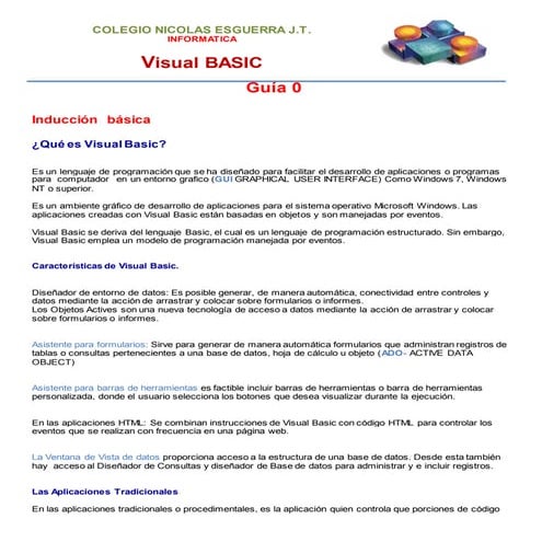 Guía básica de Visual Basic 6.0 | PDF