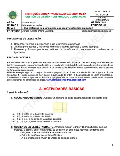 4 to ejercicios sistema de numeración | PDF