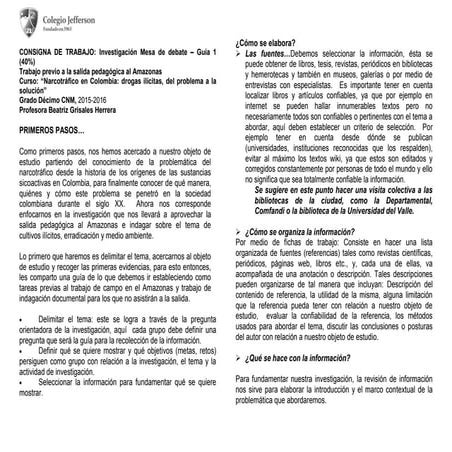 Proyecto de Clase: Investigación y producción de un programa televisivo de debate.