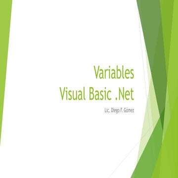 Tipos de variables en visual basic ejemplos | PDF