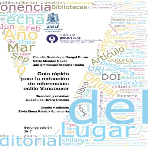 Guía rápida para la redacción de referencias: estilo Vancouver