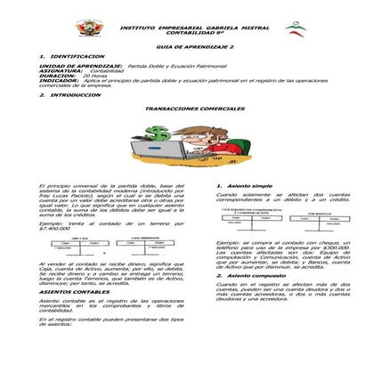 Guia 2 contabilidad 9°