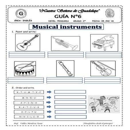 Guia 2 do instrumentos musicales