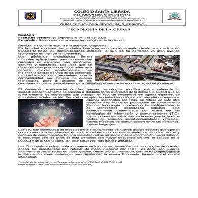Guia sexto tecnologia_saberes_previos | PDF