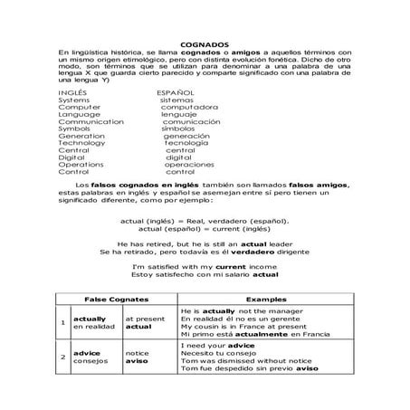 Guia 3 cognados