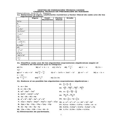 Guia  algebra complementaria