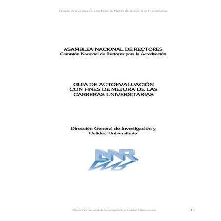Guia autoevaluación con fines de mejora ANR