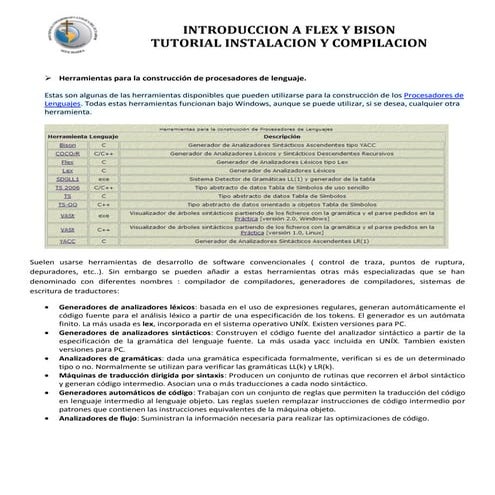 Tutorial Flex y Bison | PDF