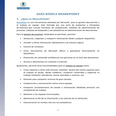 Guia paso a paso de Sharepoint en microsoft 365 | PDF