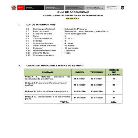 Guia de aprendizaje de cuatro operaciones