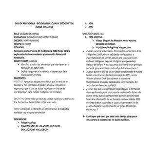 Guia de aprendizaje I ÁCIDOS NUCLEICOS