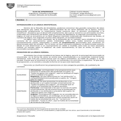 Guia de aprendizaje; lógica