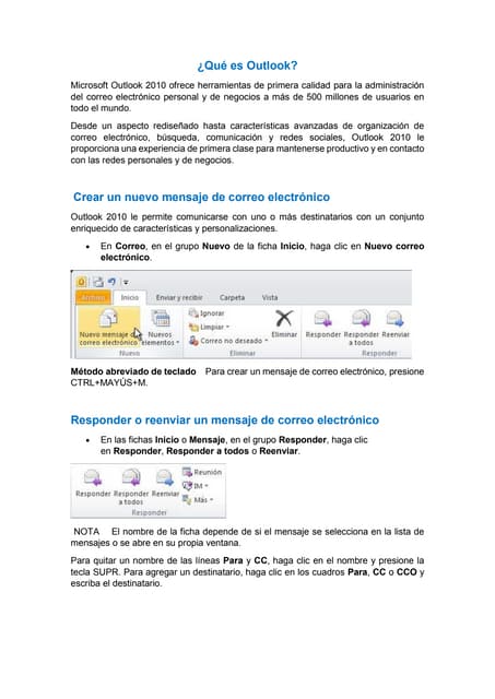 Manual Microsoft Outlook 2010 