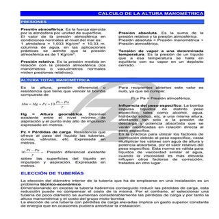Guia de calculo de  alttura manomet...