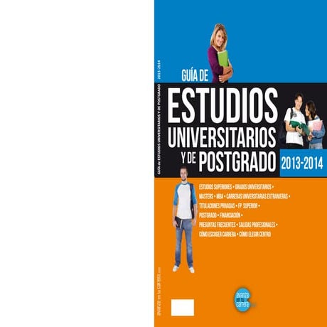 Guía de carreras universitarias y master en España 2013