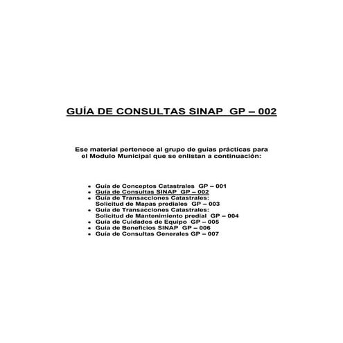 Guia de consultas sinap gp 002