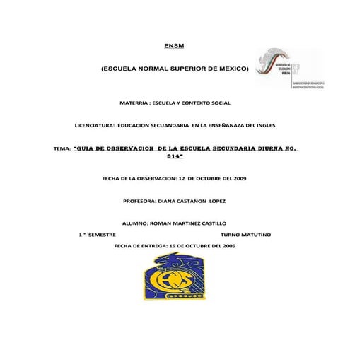 2da Guia De  observacion