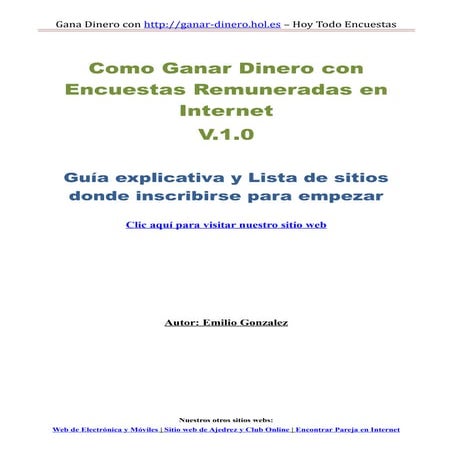 Guia Para Ganar Dinero con Encuestas