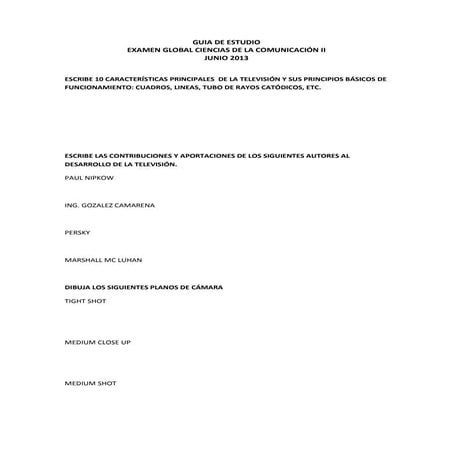 Guia de estudio de la materia de ciencias de la comunicacion ii