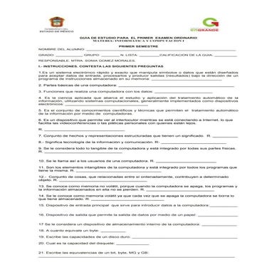 Guia de estudio para  el primer  examen computacion 1