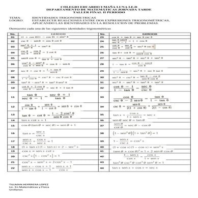 Guia de identidades trigonometricas