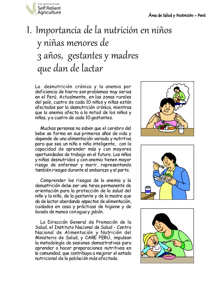 importancia de la nutrición para niños