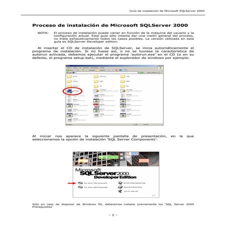 Guia De Instalacion De Microsoft Sql Server 2000
