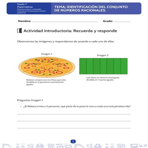 Guia de matematicas Grado 7