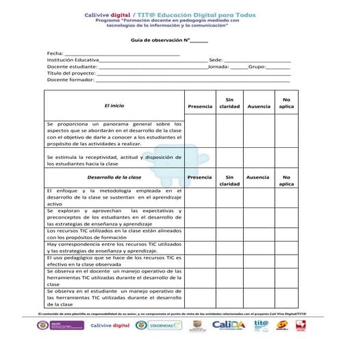 Guia de observación