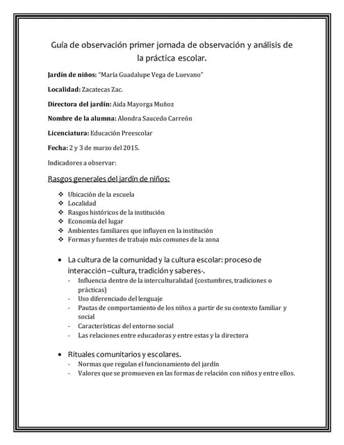 Guía de observación primera 