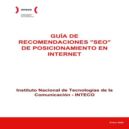 Guia de Recomendaciones SEO de Posicionamiento en Internet 2009