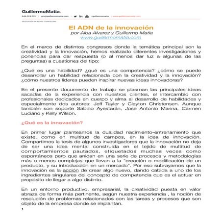 Guía desarrollo innovación