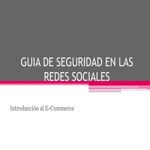 Ppt seguridad en las redes sociales | PPTX