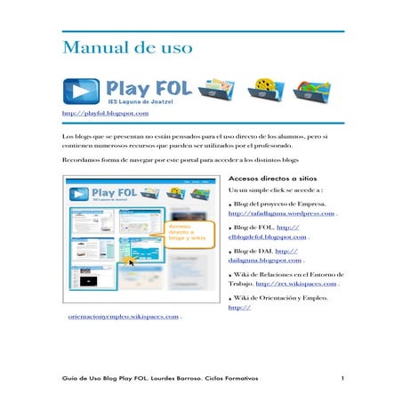 Guia de uso blog Play FOL