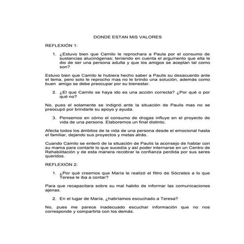 Guia donde estan mis valores